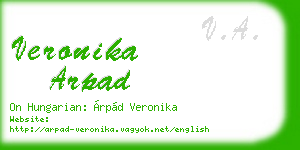 veronika arpad business card