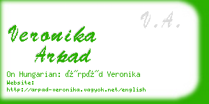 veronika arpad business card